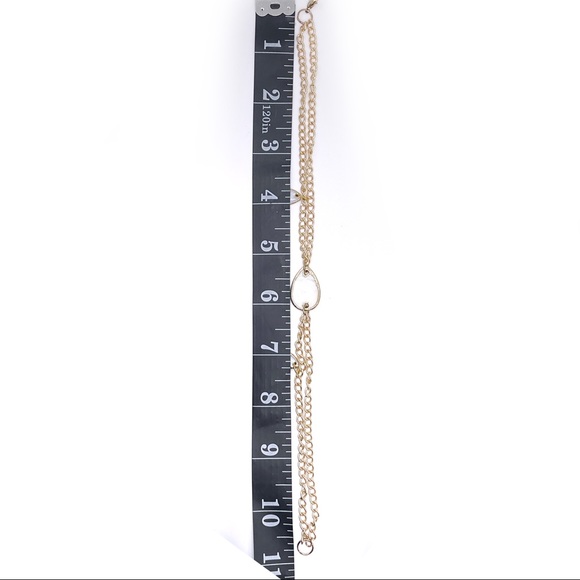 5/$20 11" ankle bracelet, gold tone chain, w/iridescent shell charms - Picture 4 of 5